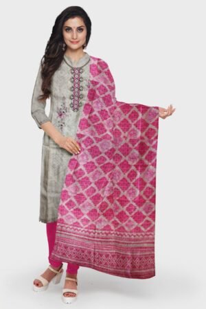 Chanderi Suit with Dupatta